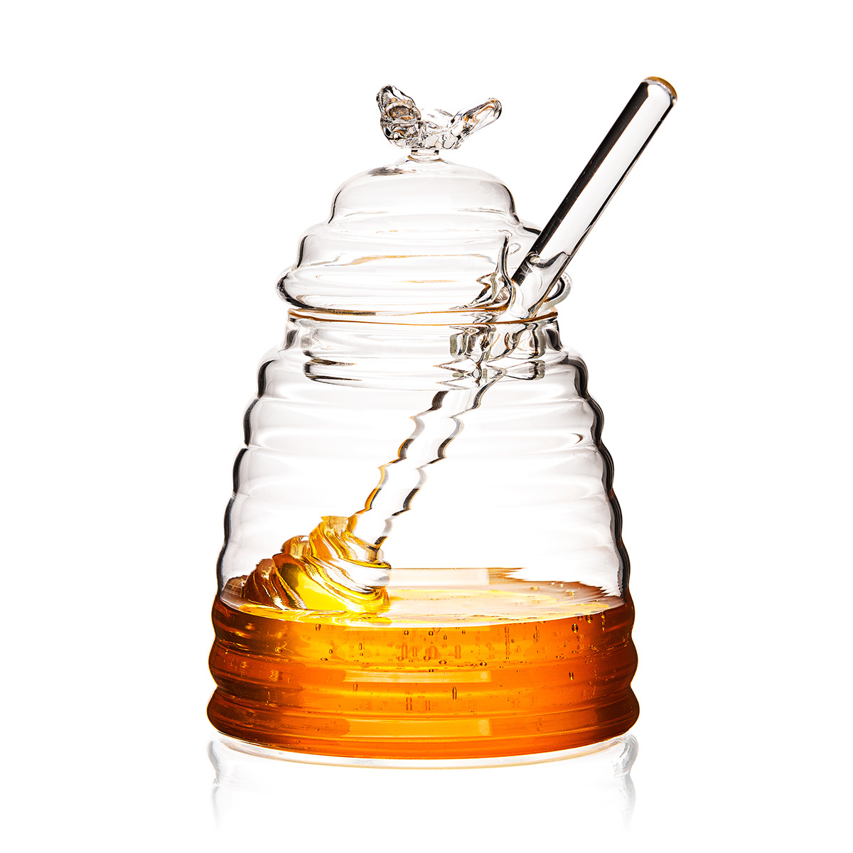 4Home Sklenená dóza na med Honey